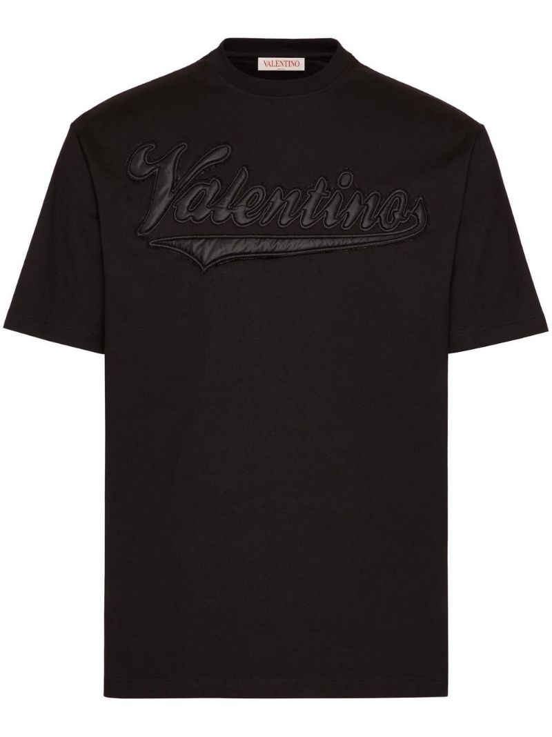 Black Logo-appliquÃ_x0083_Â© T-shirt