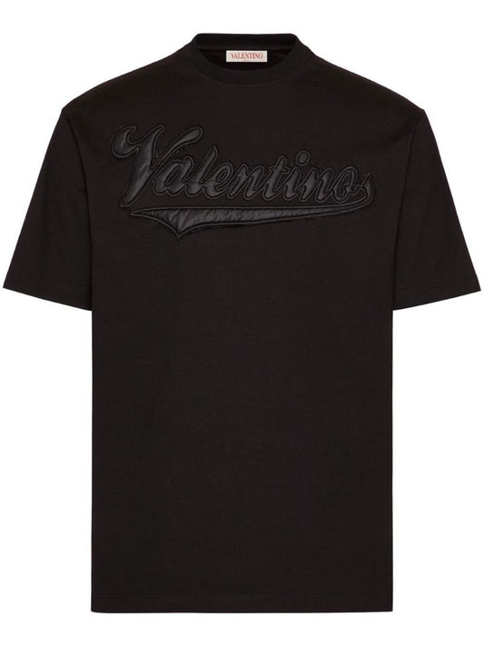 Black Logo-appliquÃ_x0083_Â© T-shirt