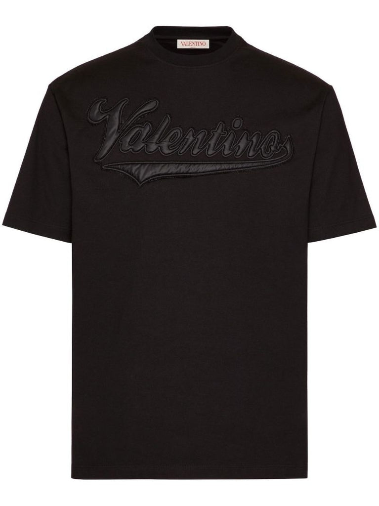 Black Logo-appliquÃ_x0083_Â© T-shirt