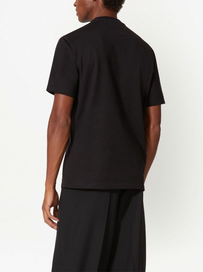 Black Logo-appliquÃ_x0083_Â© T-shirt