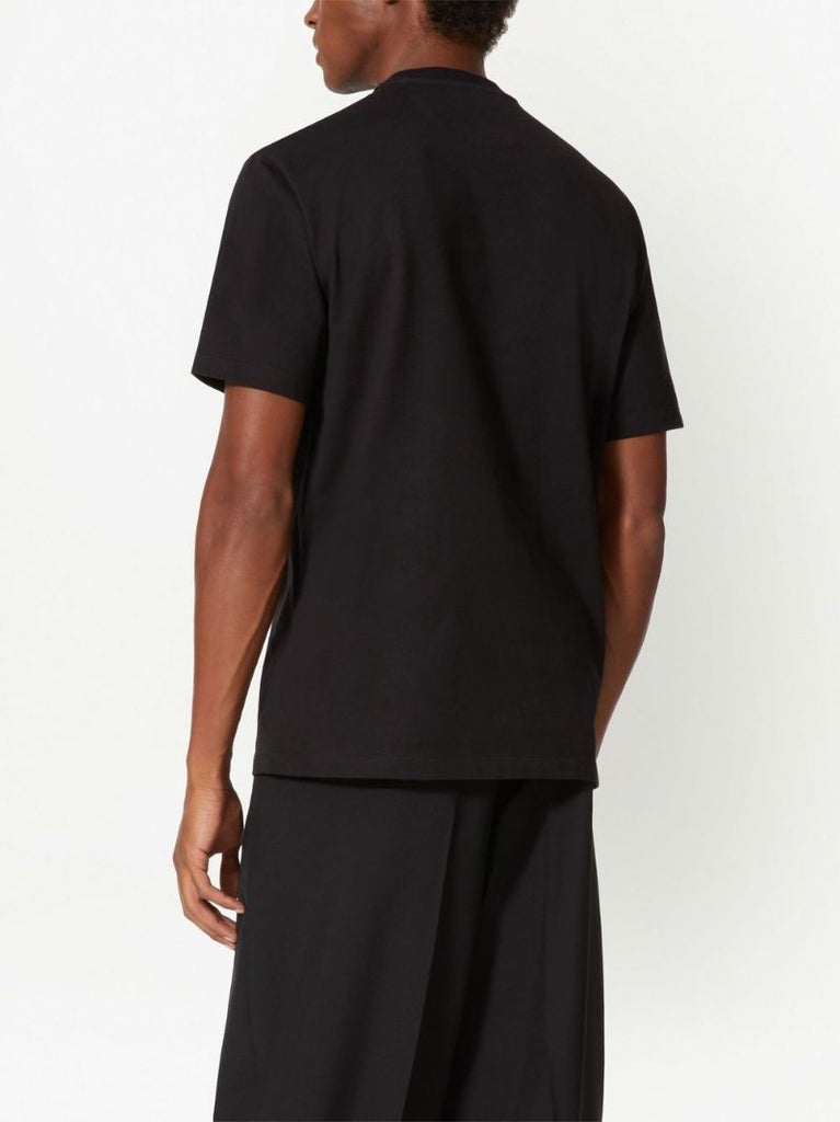 Black Logo-appliquÃ_x0083_Â© T-shirt