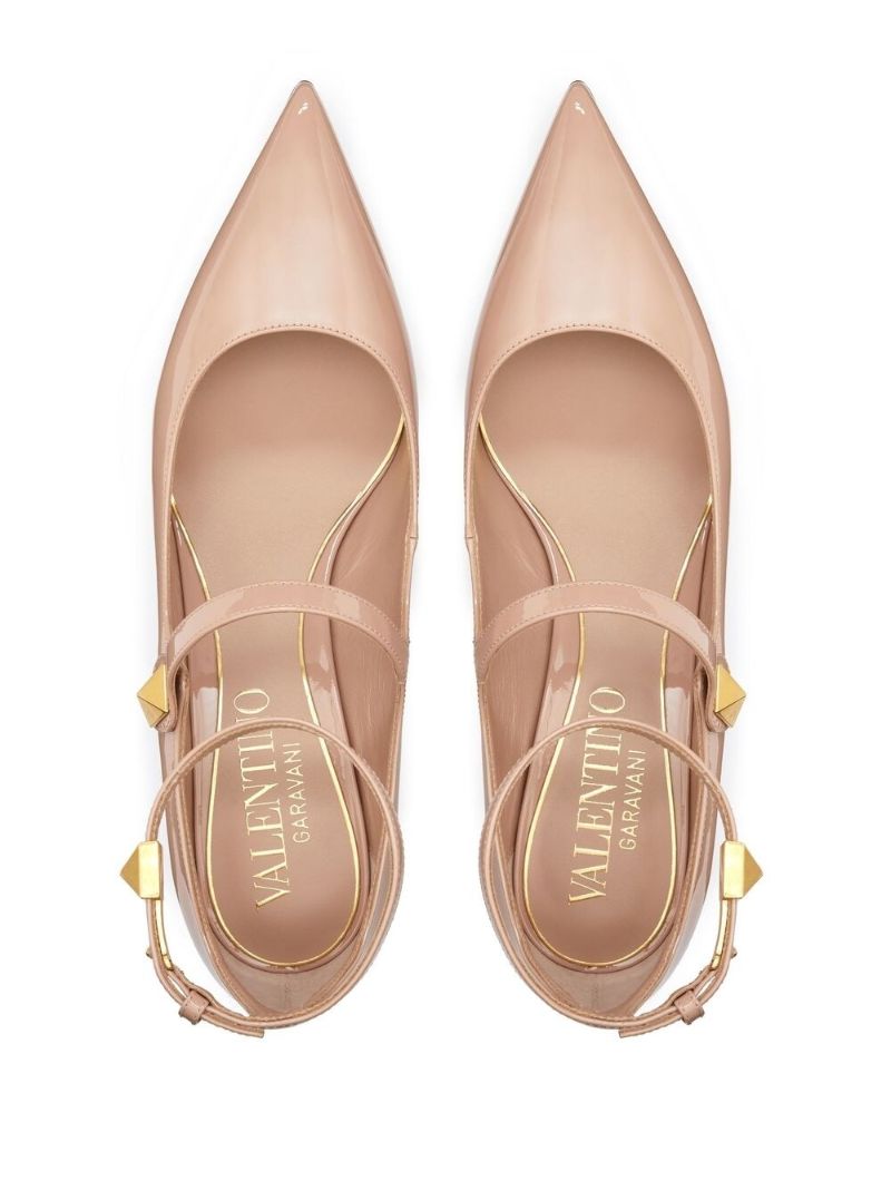 Neutral Rockstud 60 Leather Pumps