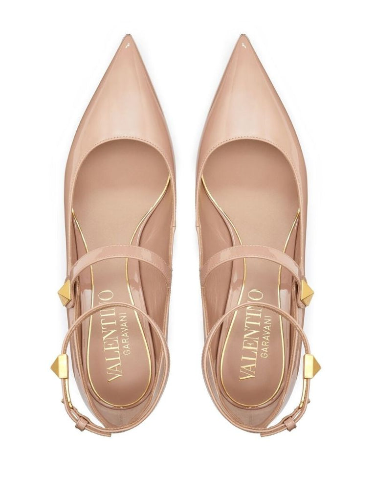 Neutral Rockstud 60 Leather Pumps