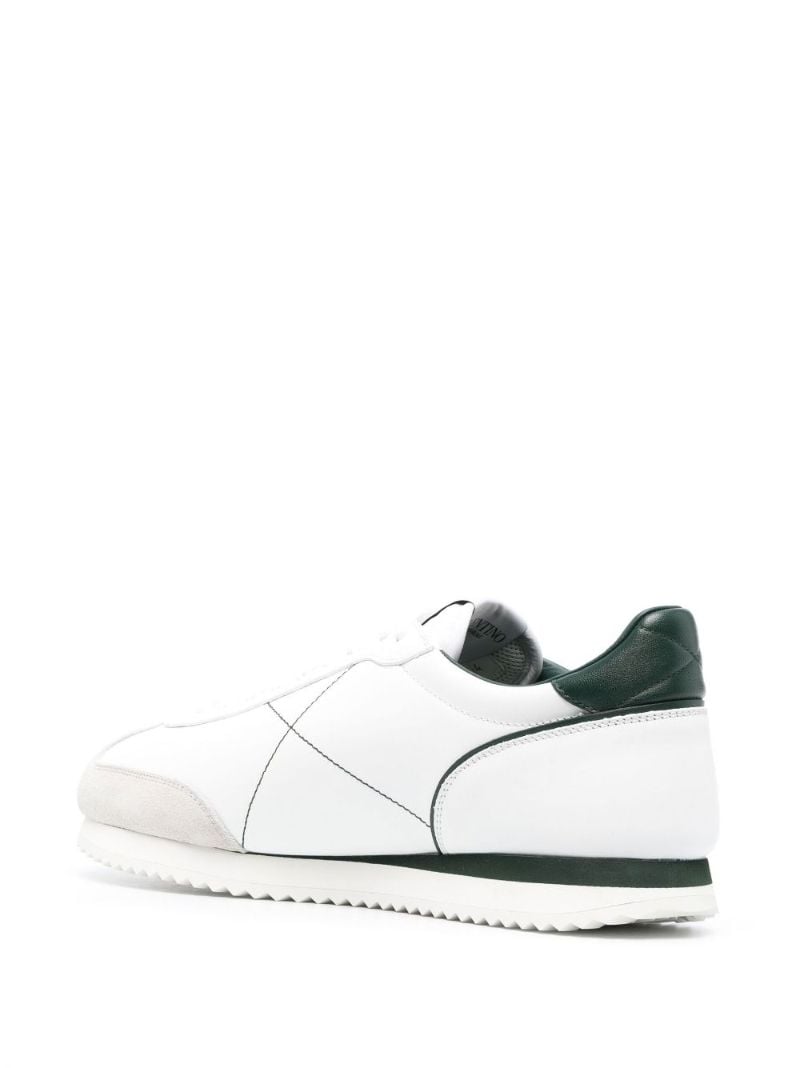 White Stud Around Leather Sneakers