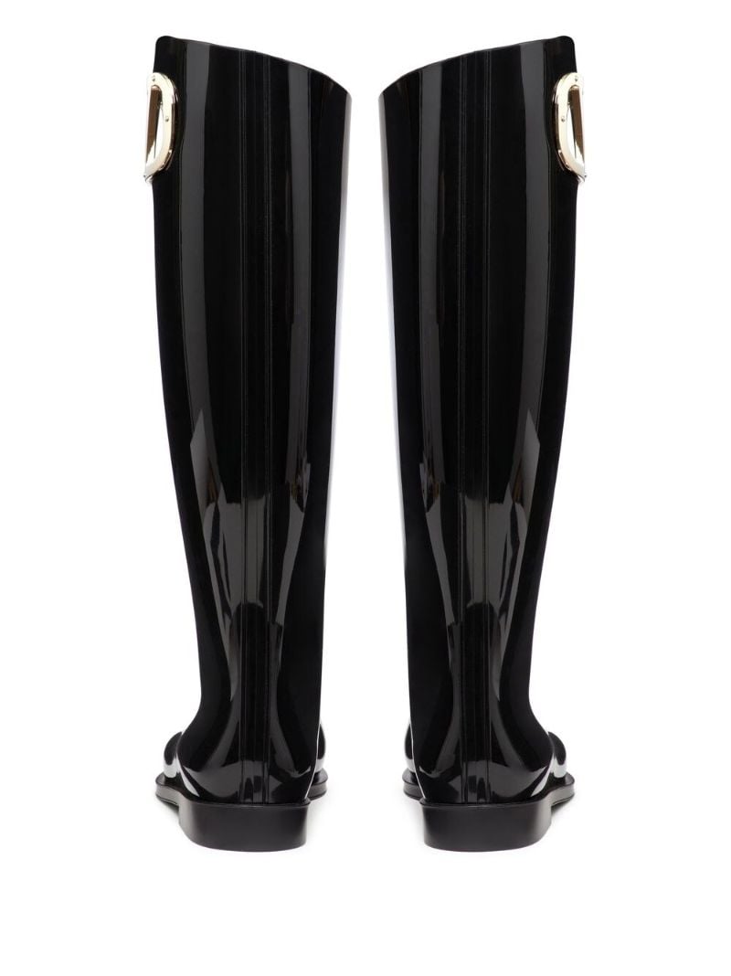 Black Vlogo Signature Type Rain Boots