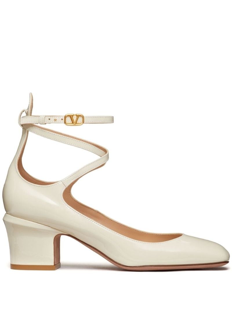 White Tan-go 60 Leather Pumps