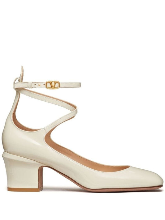 White Tan-go 60 Leather Pumps