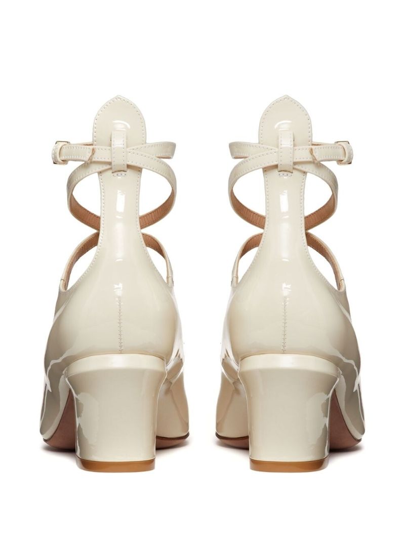 White Tan-go 60 Leather Pumps