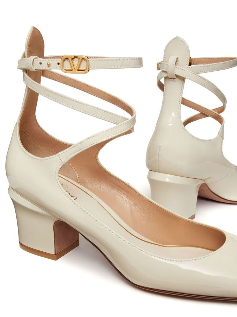 White Tan-go 60 Leather Pumps
