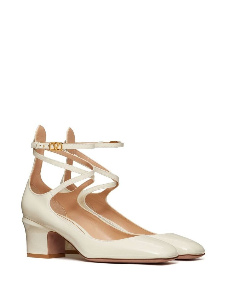 White Tan-go 60 Leather Pumps