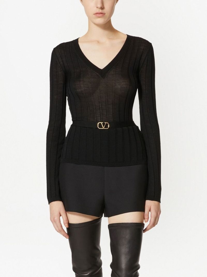 Black Vlogo Signature Virgin-wool Sweater