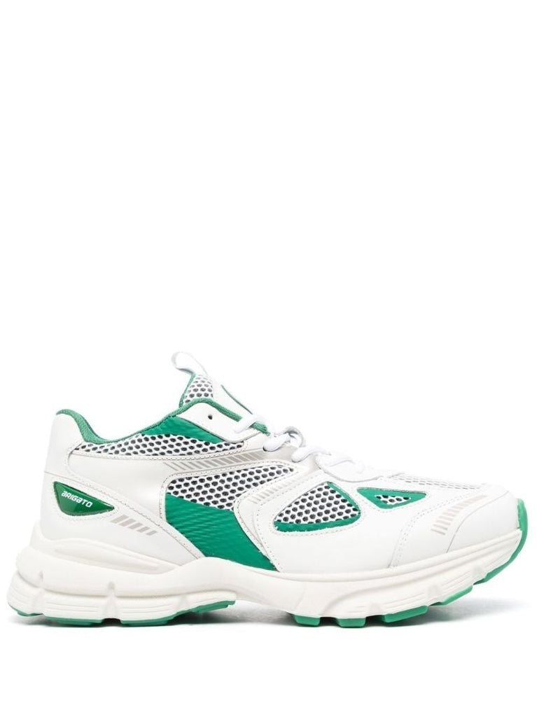White Marathon Runner Leather Sneakers