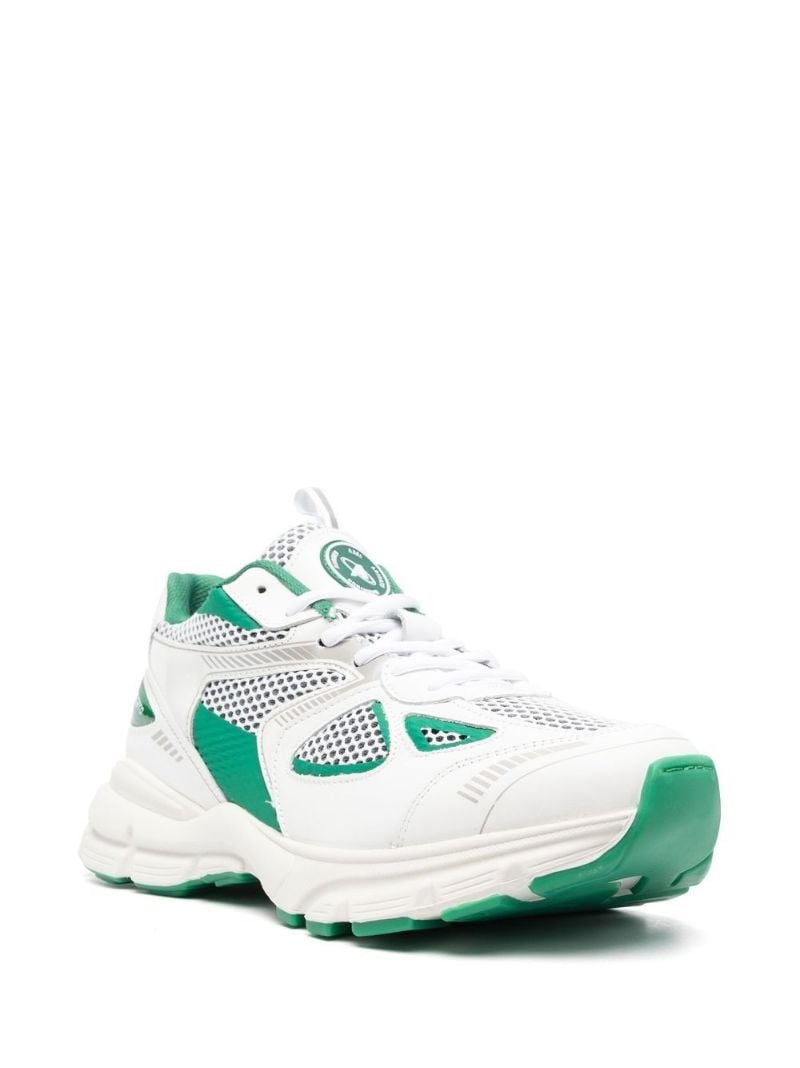 White Marathon Runner Leather Sneakers