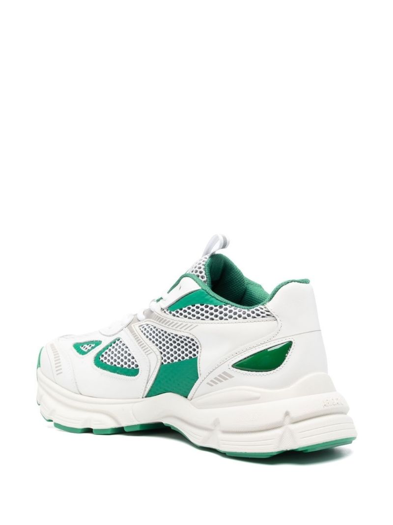 White Marathon Runner Leather Sneakers