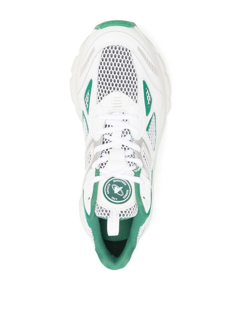 White Marathon Runner Leather Sneakers