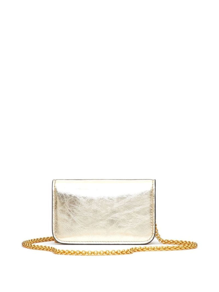 Gold-tone Vlogo Signature Leather Mini Bag