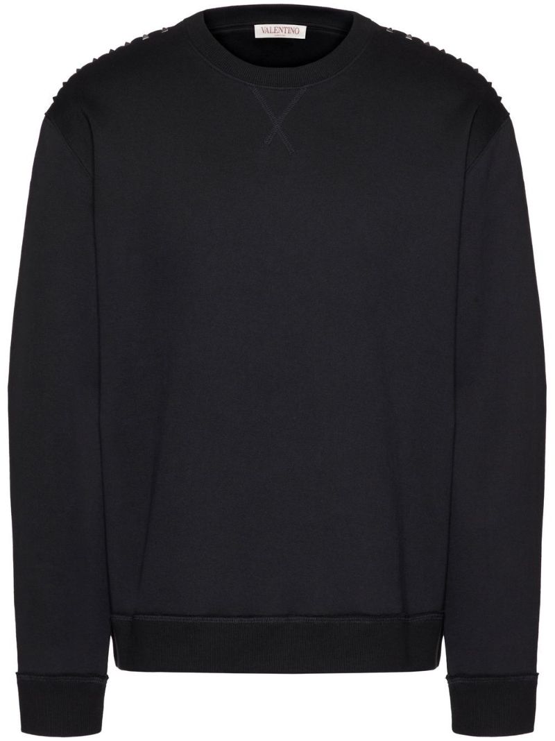 Black Untitled Studs Crewneck Sweatshirt