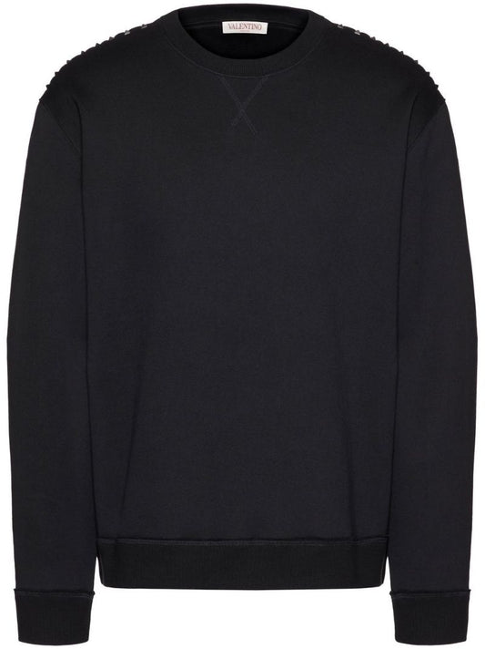 Black Untitled Studs Crewneck Sweatshirt
