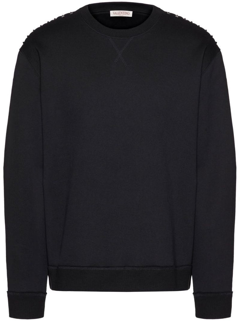 Black Untitled Studs Crewneck Sweatshirt