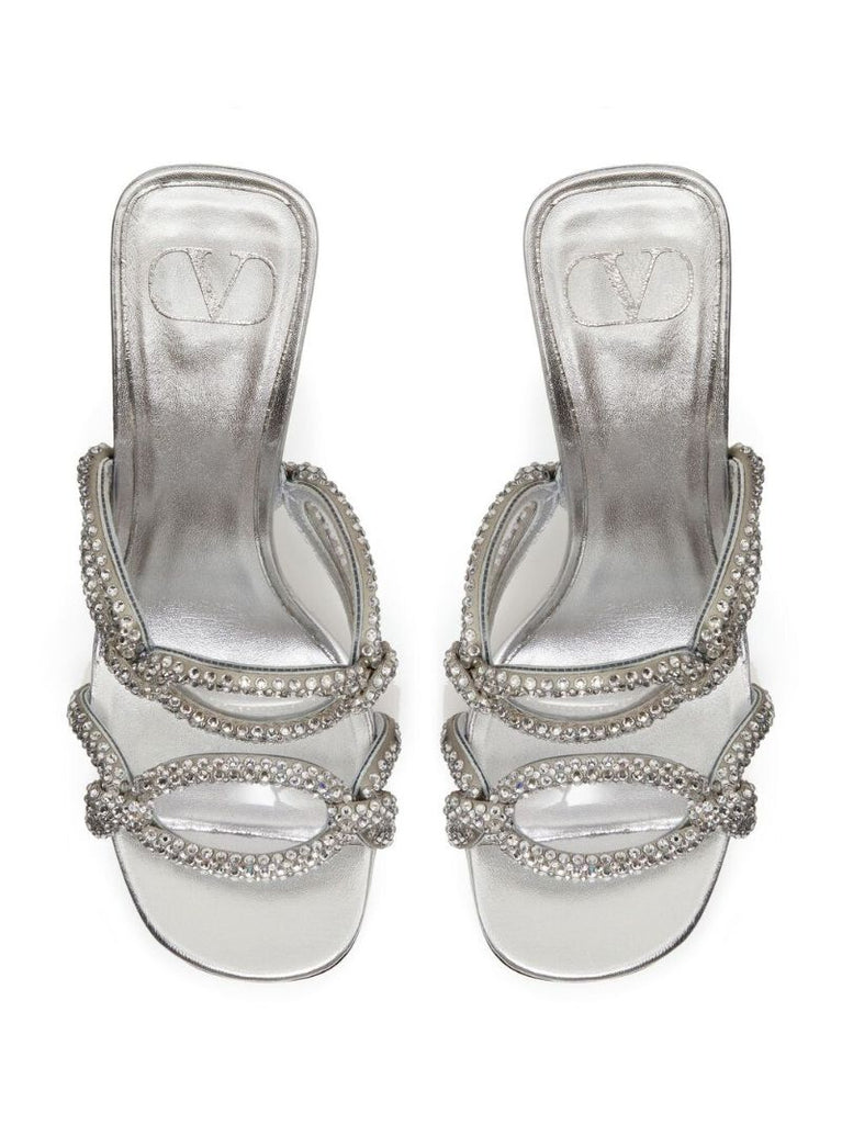 Silver-tone Chain 1967 Leather Mules