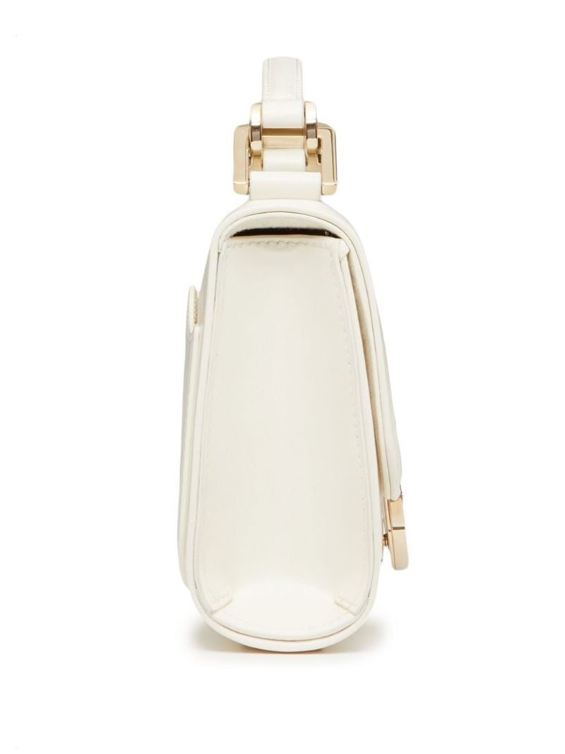 White Vlogo Leather Shoulder Bag