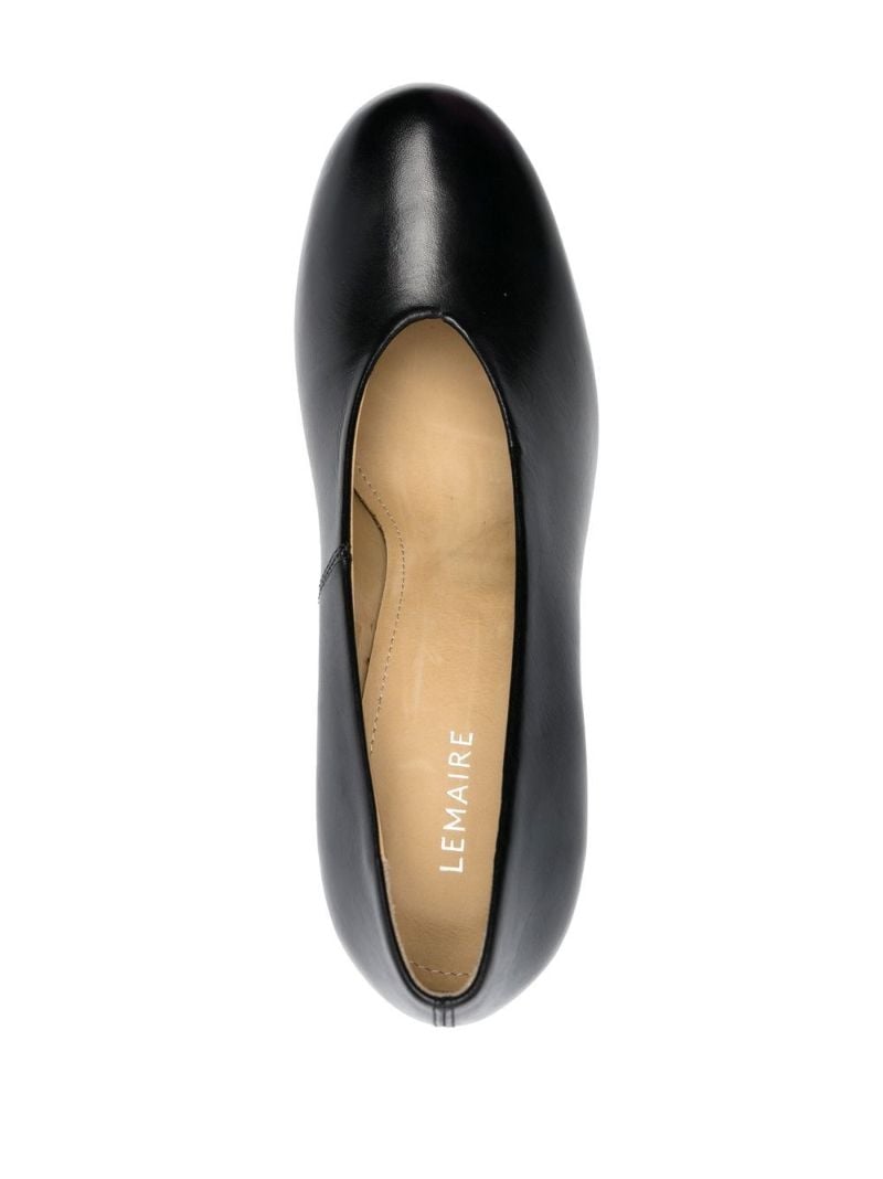 Black Heeled Leather Pumps