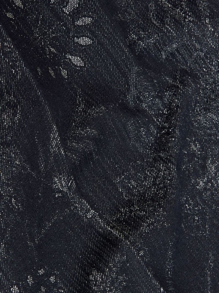 Black Paisley Print Bootcut Trousers