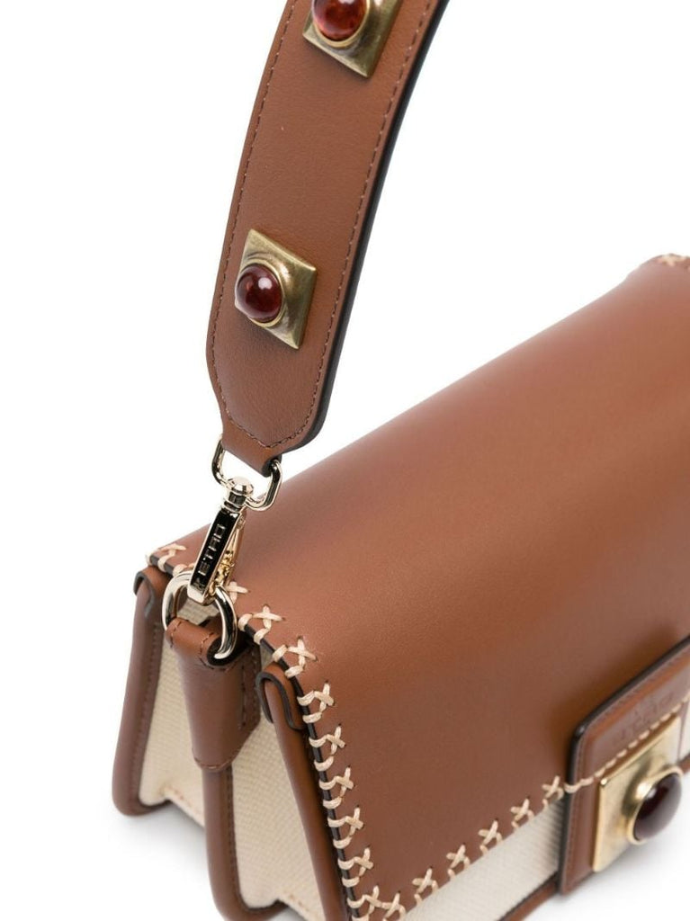 Neutral Crown Me Shoulder Bag