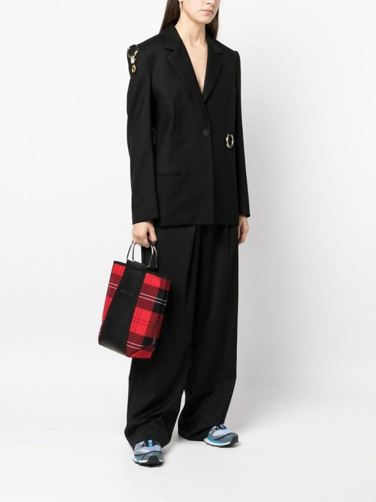Red Tartan Pattern Tote Bag