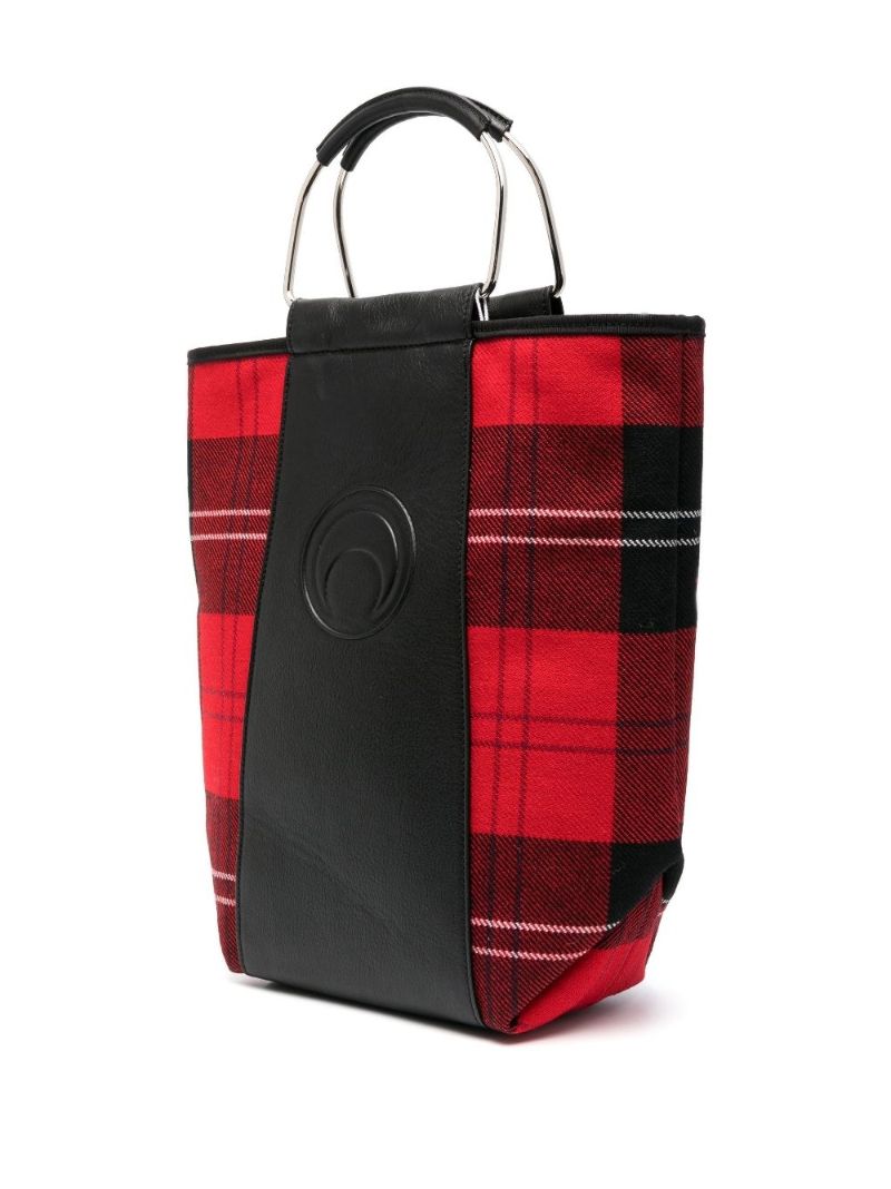 Red Tartan Pattern Tote Bag
