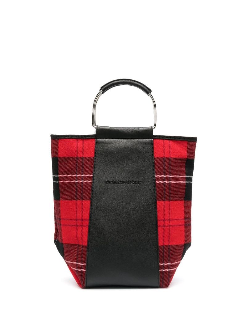Red Tartan Pattern Tote Bag