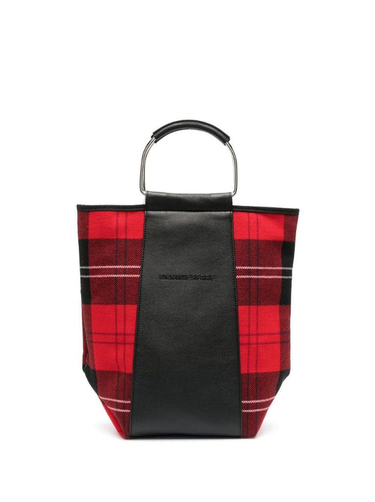 Red Tartan Pattern Tote Bag