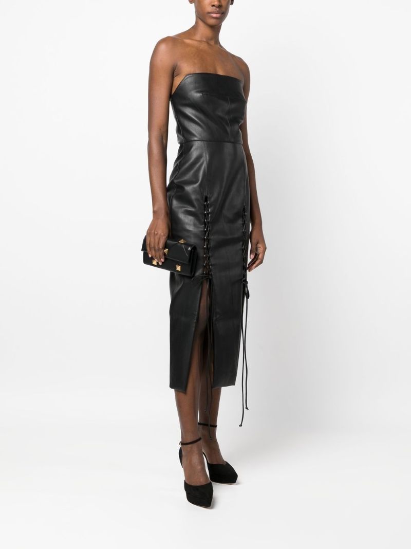 Black Roman Stud Leather Shoulder Bag