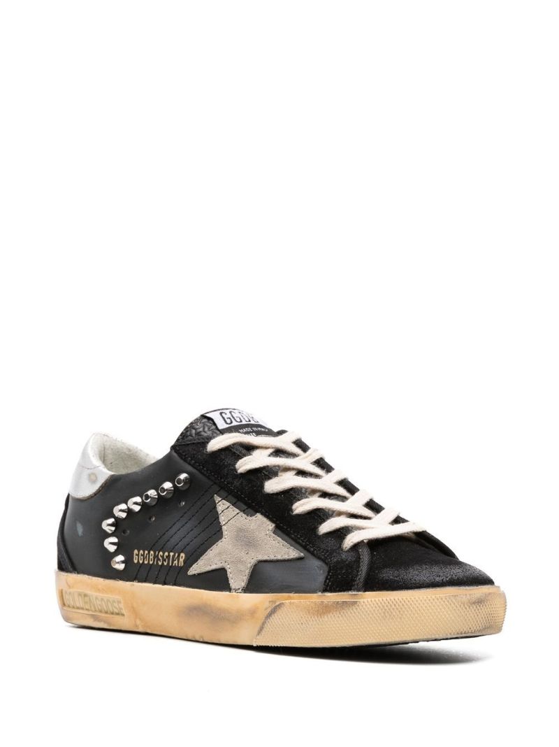 Black Super-star Leather Sneakers