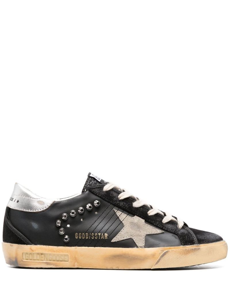 Black Super-star Leather Sneakers