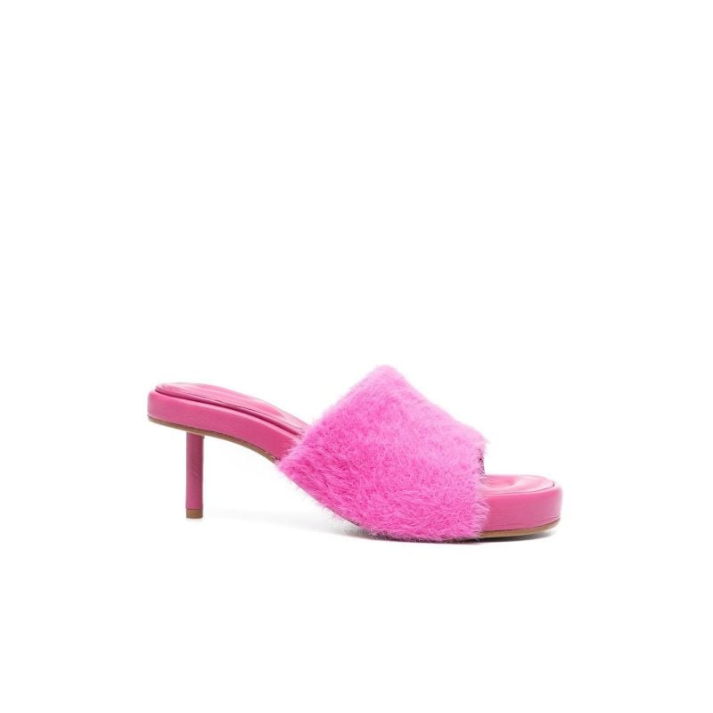 Pink Les Argilla Fluffy Mules