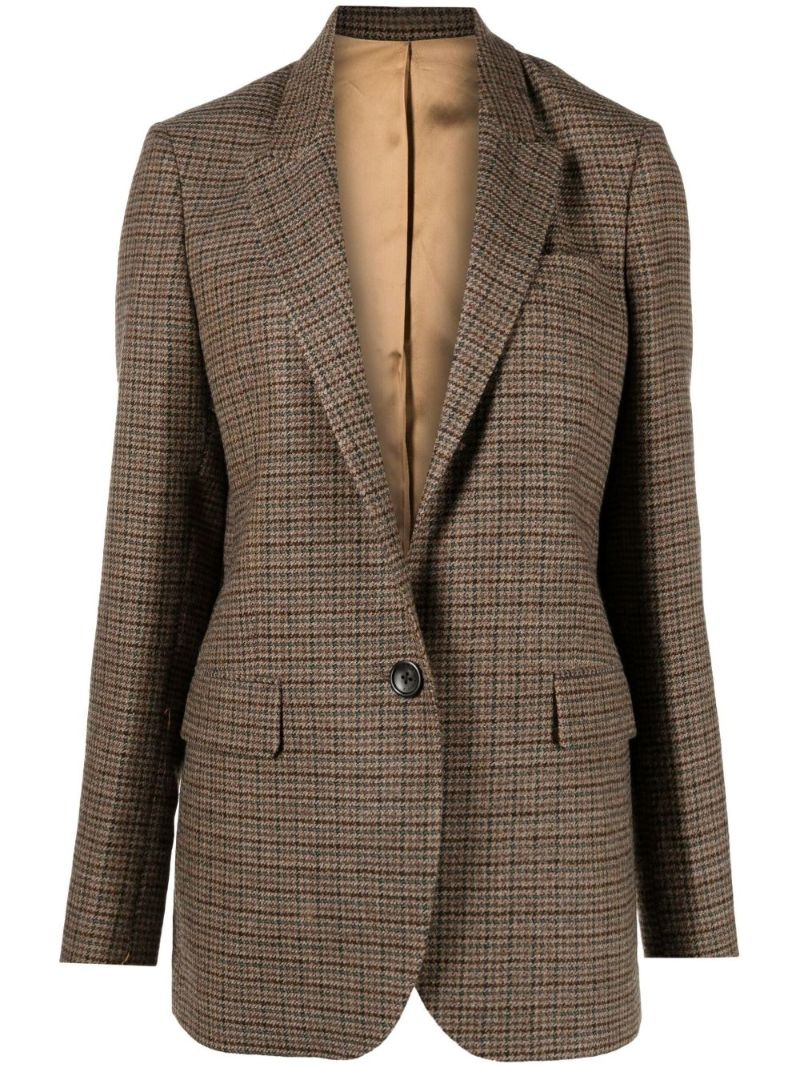 Brown Bella Single-breasted Wool Blazer