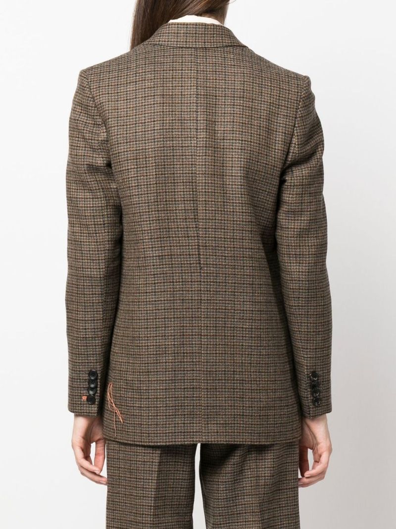 Brown Bella Single-breasted Wool Blazer