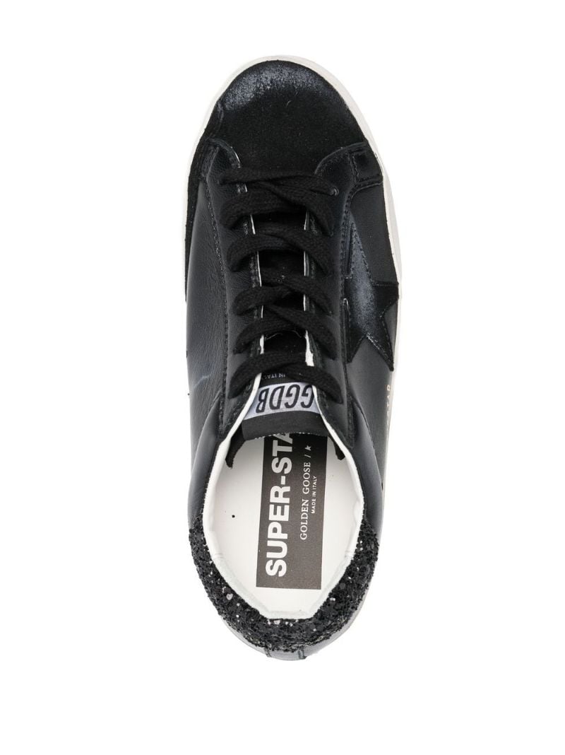 Black Super Star Leather Sneakers