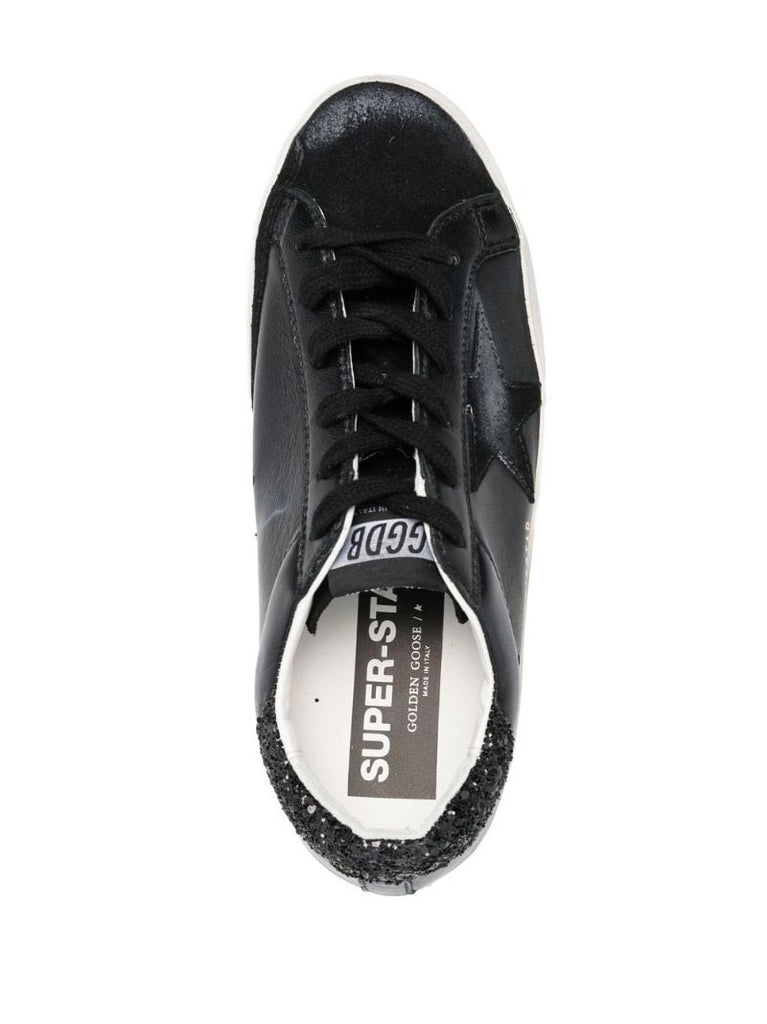 Black Super Star Leather Sneakers