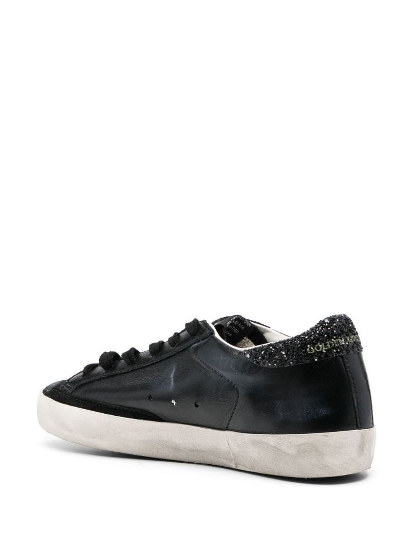 Black Super Star Leather Sneakers