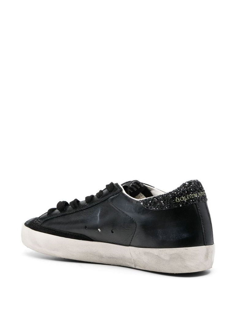 Black Super Star Leather Sneakers