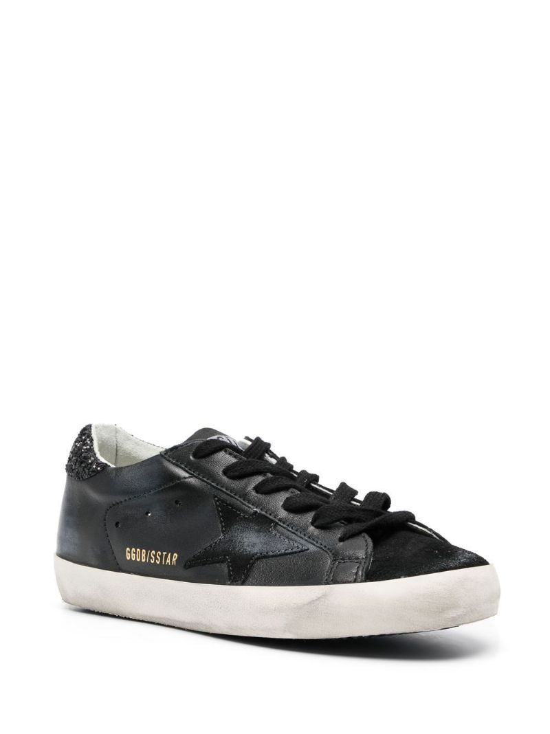 Black Super Star Leather Sneakers