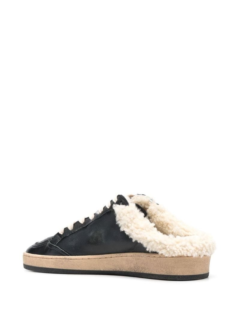 Black Sabot Leather Slip on Sneakers