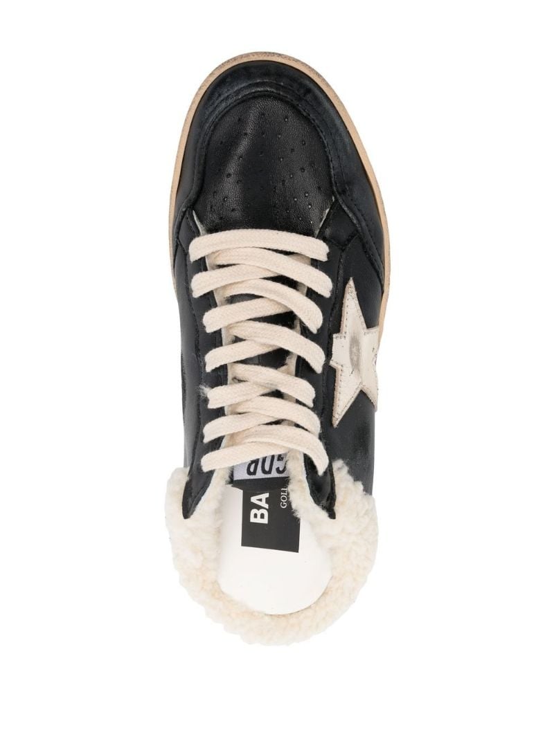Black Sabot Leather Slip on Sneakers