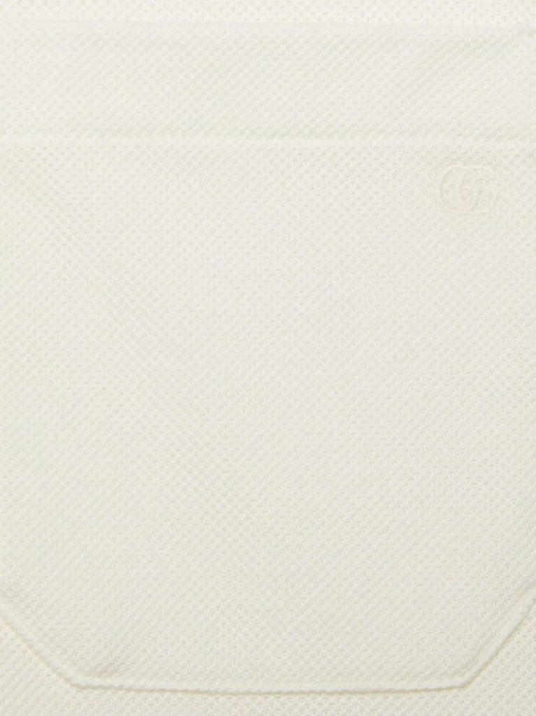 White Web Collar Cotton Polo Shirt