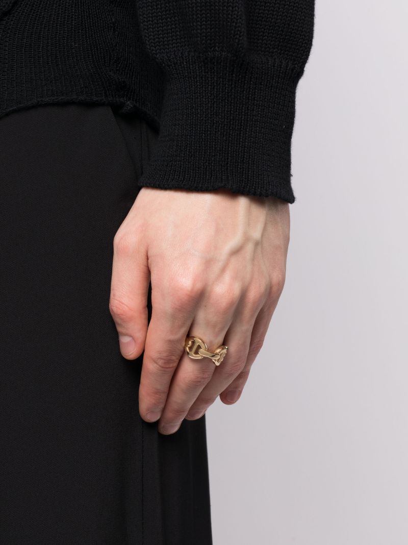 18k Yellow Gold Quad Link Ring