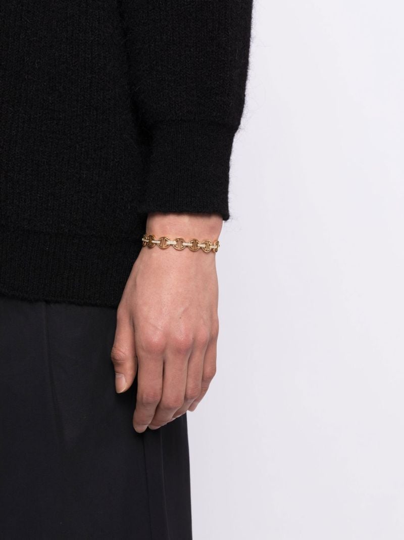 18k Yellow Gold Tri-link Diamond Bracelet