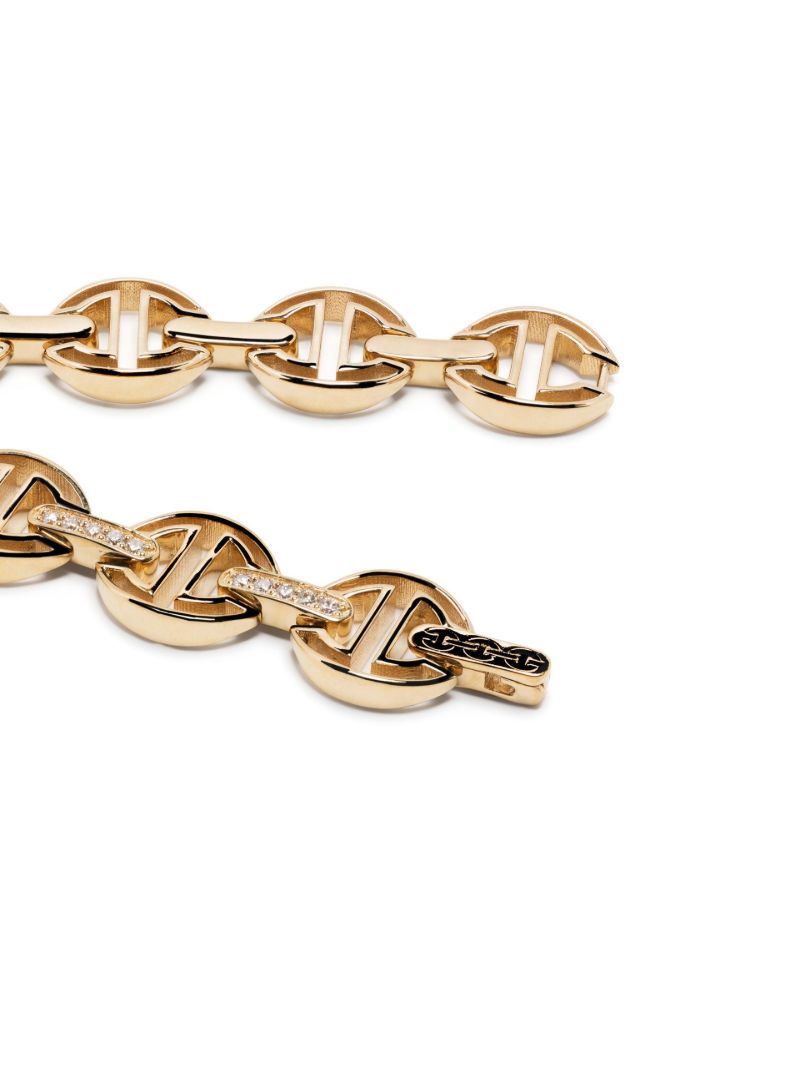 18k Yellow Gold Tri-link Diamond Bracelet