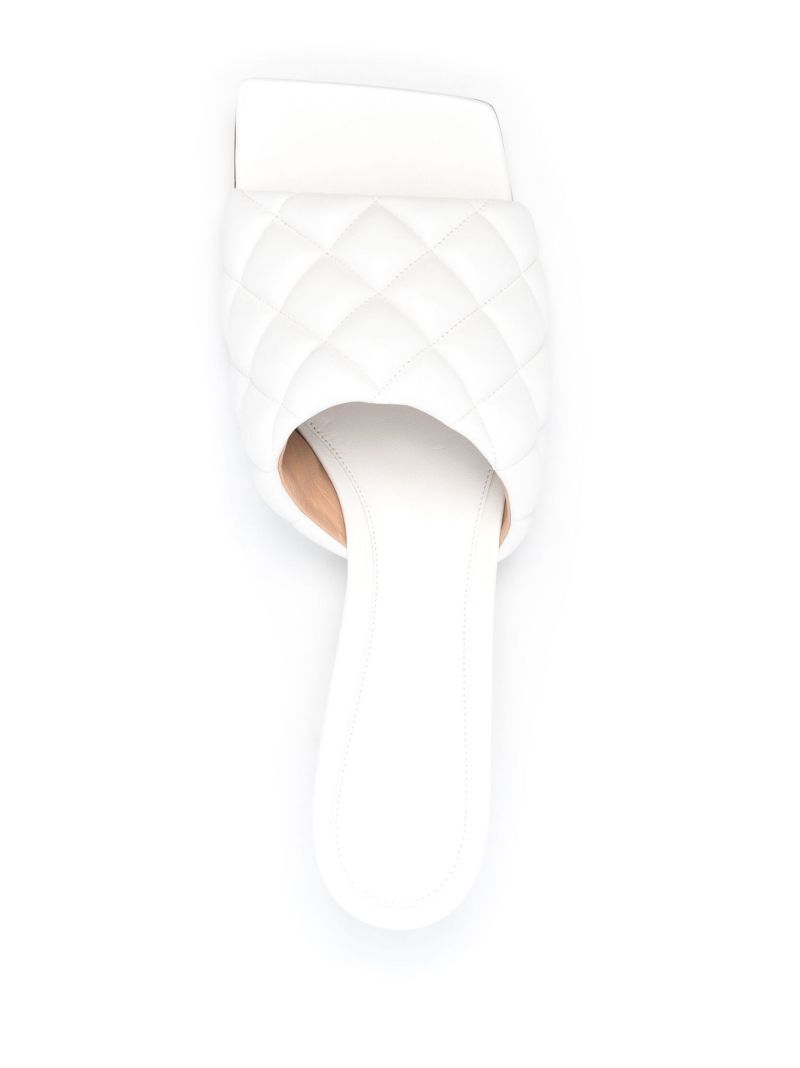 White Padded 45 Leather Mules